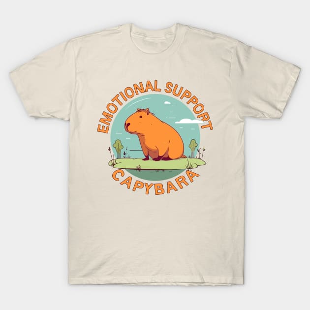 Emotional Support Capybara T-Shirt by DankFutura